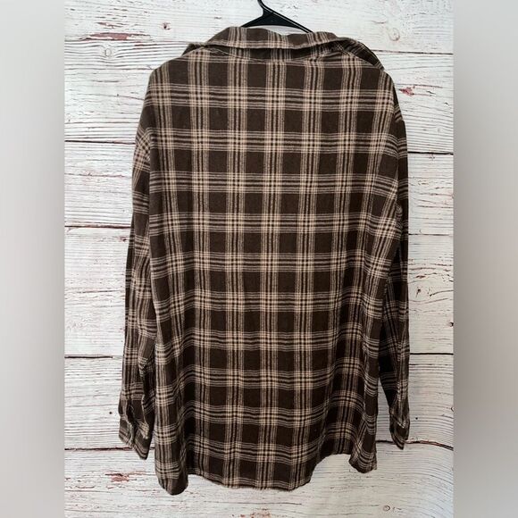 Brown Plaid Button Down Shirt - Picture 4 of 5
